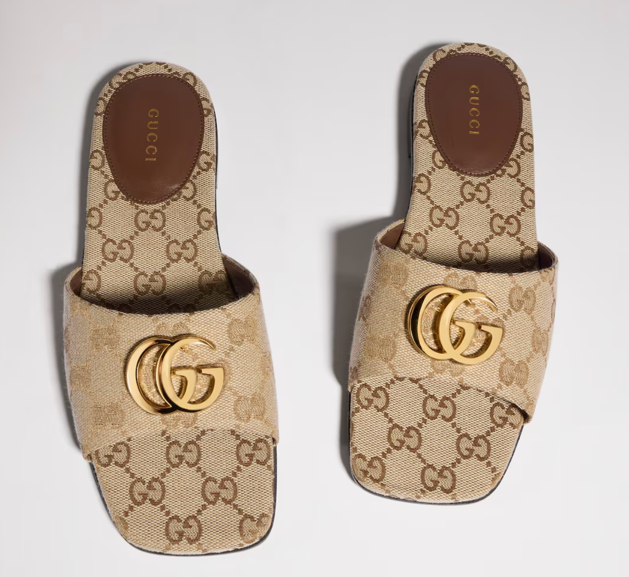  Dép Nữ Gucci Slide Sandal Double G 'Sand' 