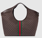  Túi Nữ Gucci Giglio Large Tote Bag 'Brown' 