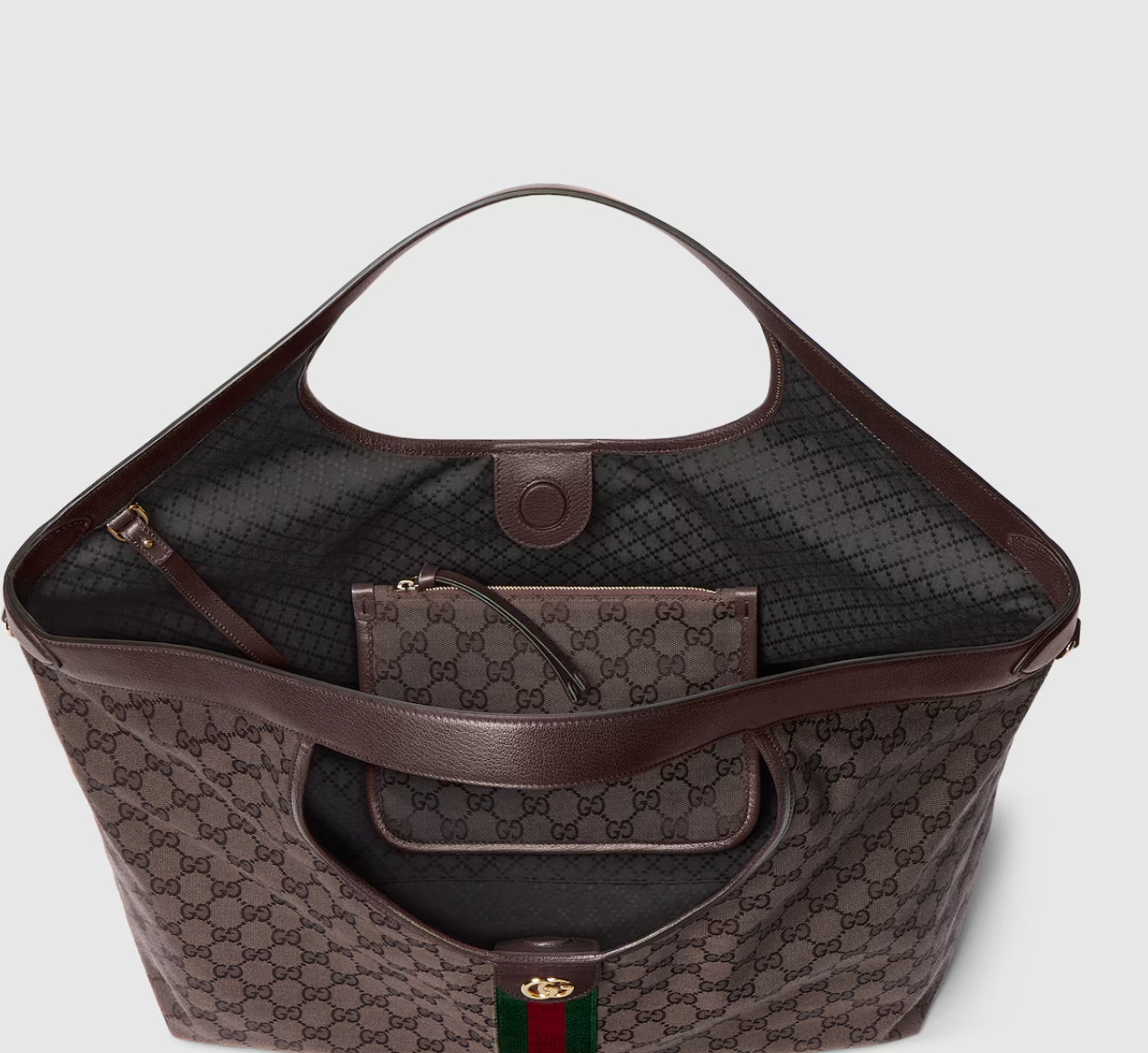  Túi Nữ Gucci Giglio Large Tote Bag 'Brown' 