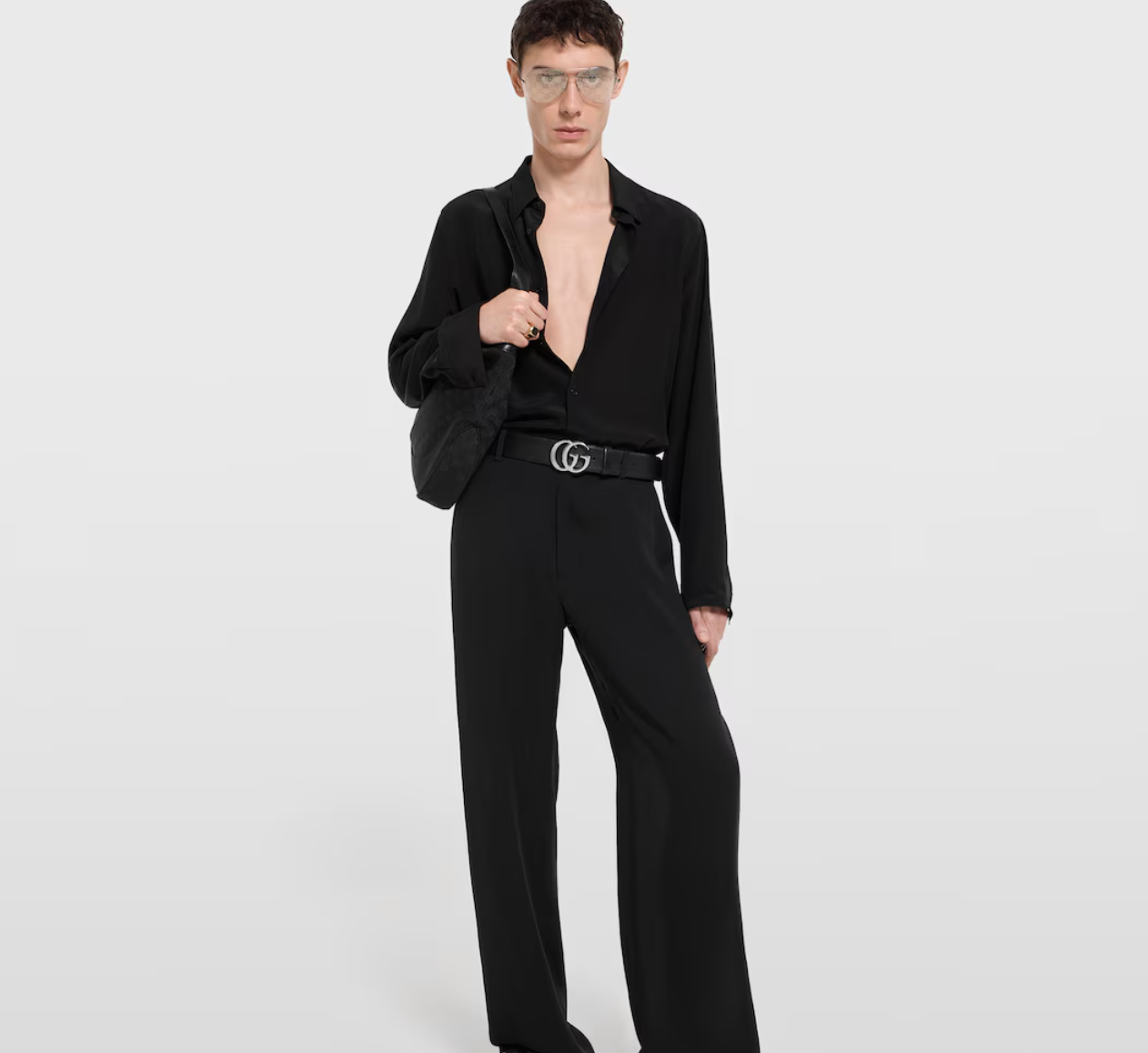  Thắt Lưng Nữ Gucci Flat Marmont Belt 'Black' 