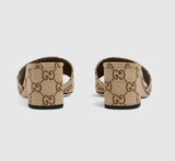  Giày Nữ Gucci Slide Sandal 'Brown' 