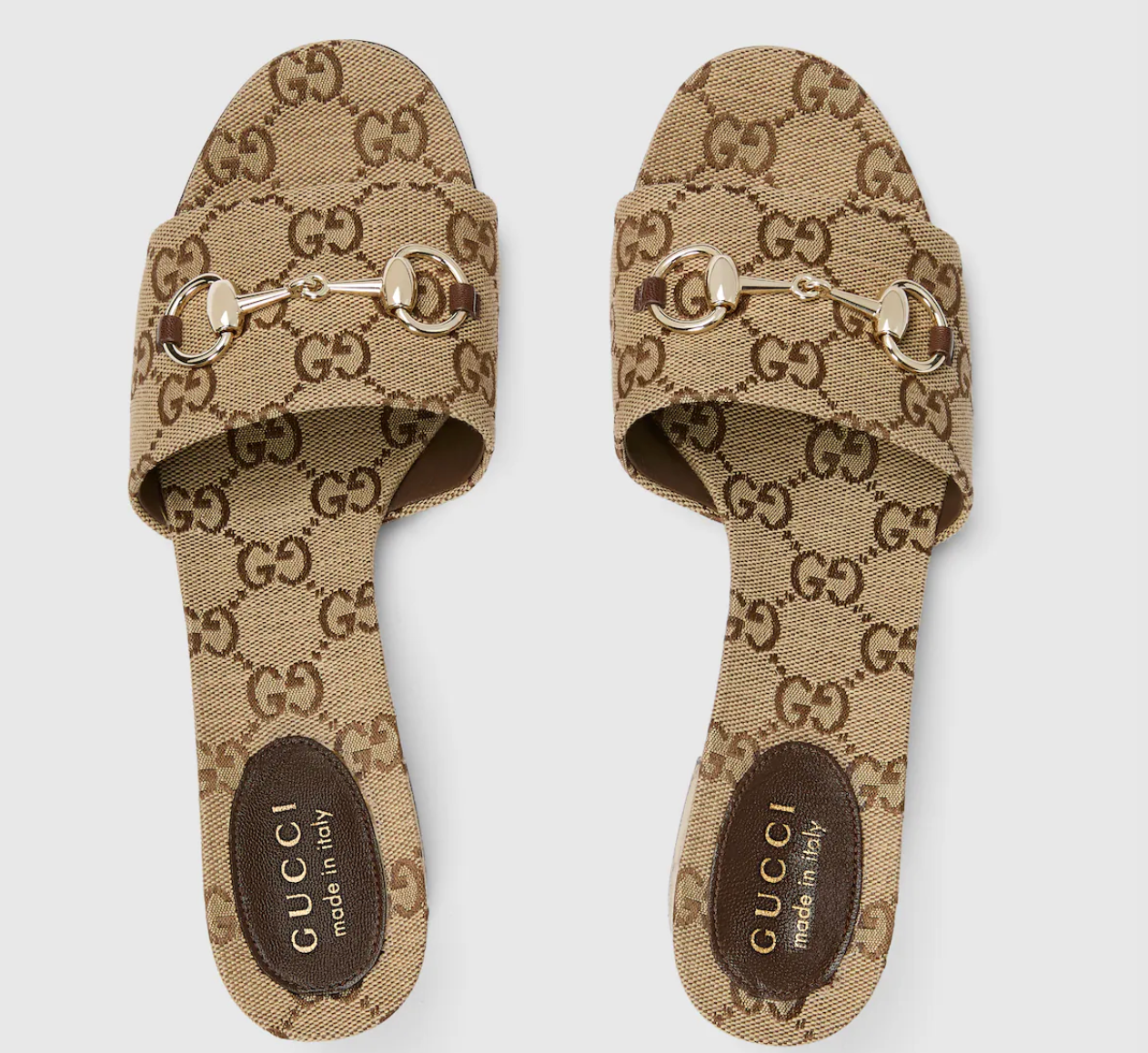  Giày Nữ Gucci Slide Sandal 'Brown' 