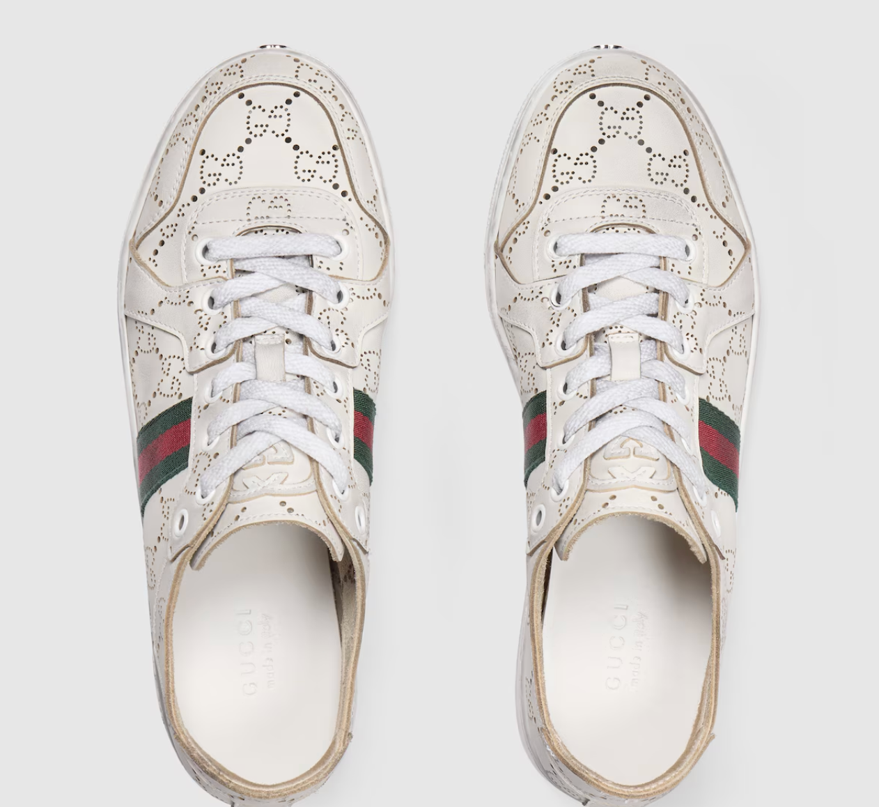  Giày Nữ Gucci Stretch Low-Top Trainer 'White' 