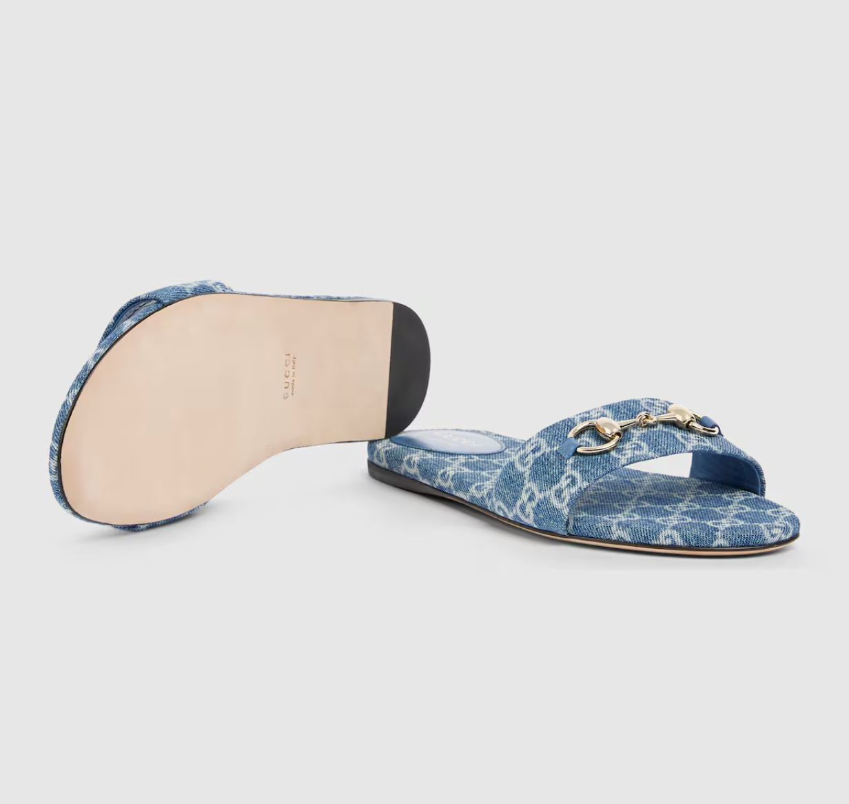  Dép Nữ Gucci Slide Sandal 'Blue' 
