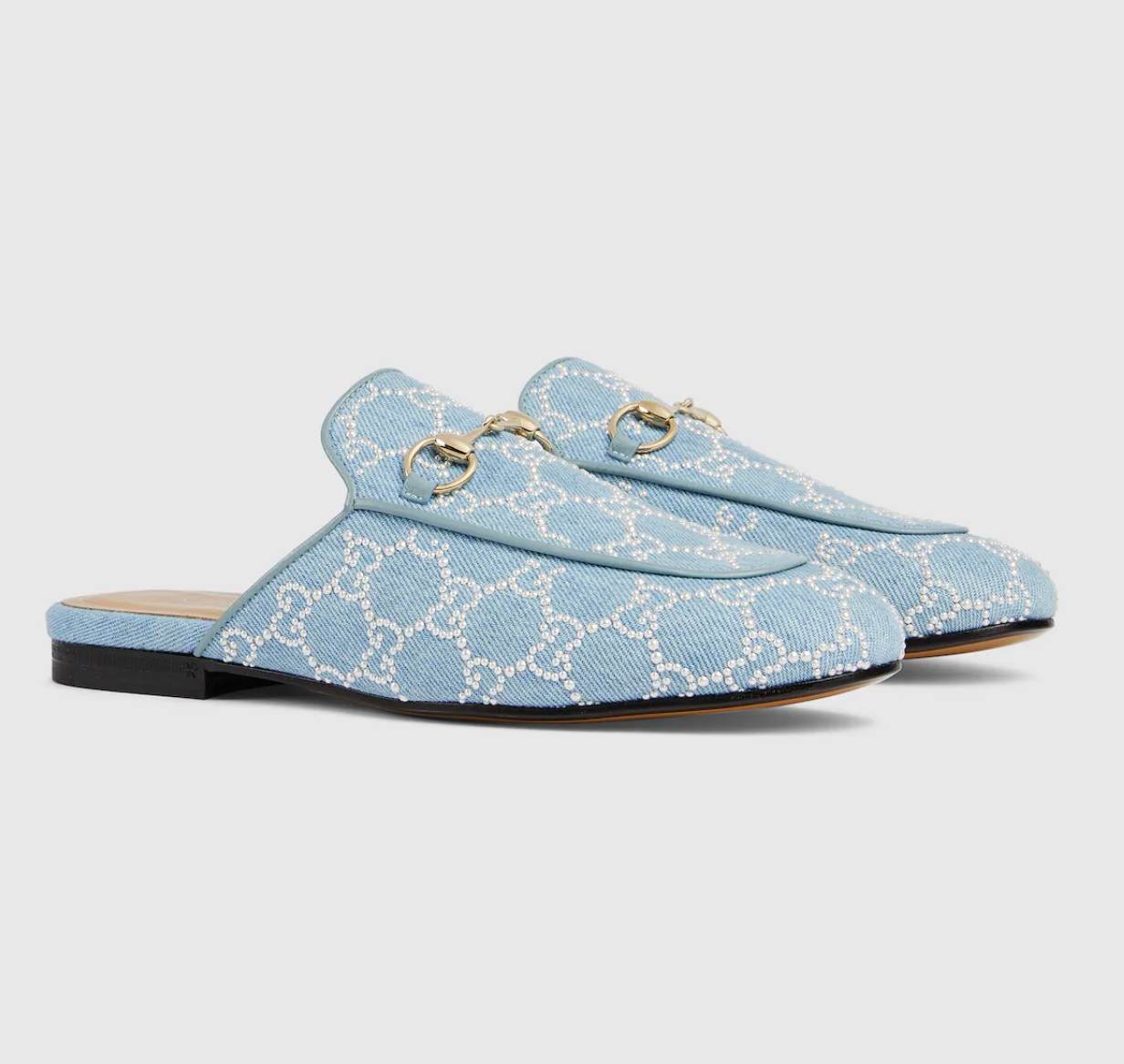  Giày Nữ Gucci Princetown Slipper 'Blue' 