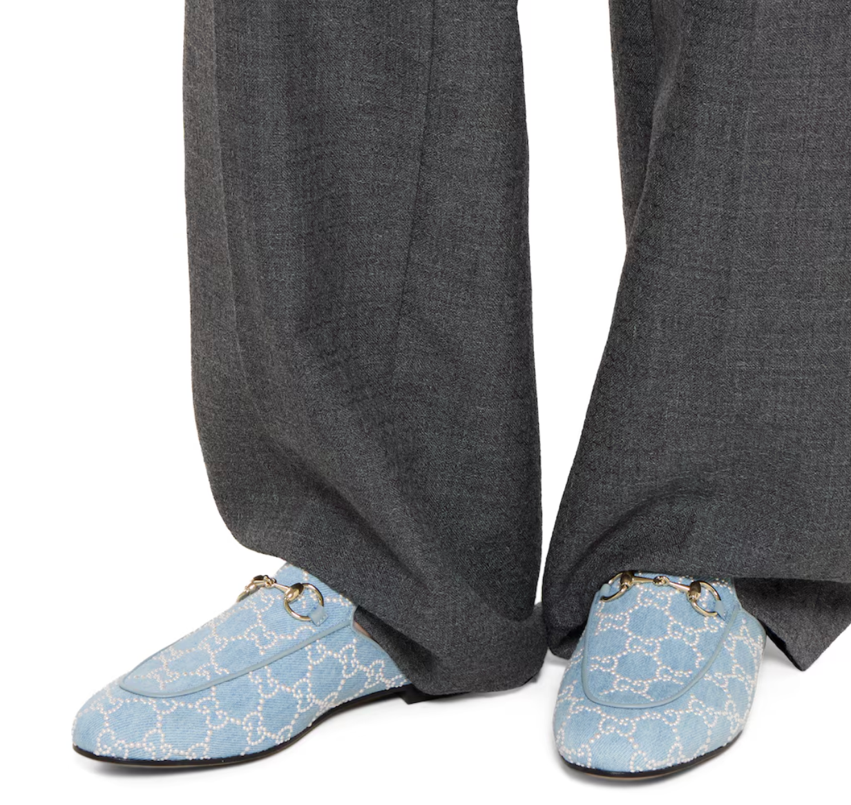  Giày Nữ Gucci Princetown Slipper 'Blue' 