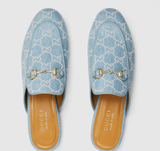  Giày Nữ Gucci Princetown Slipper 'Blue' 