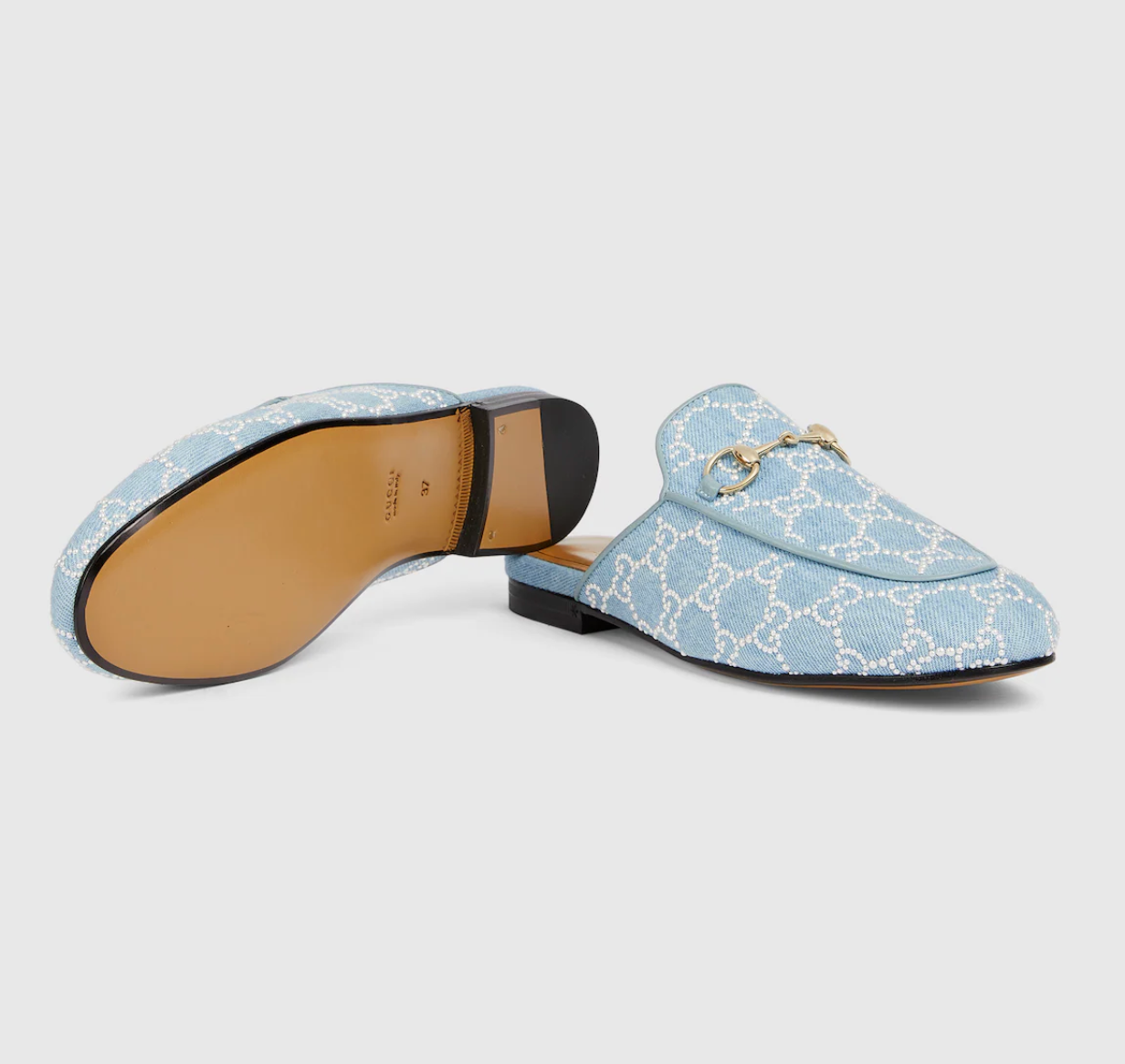  Giày Nữ Gucci Princetown Slipper 'Blue' 