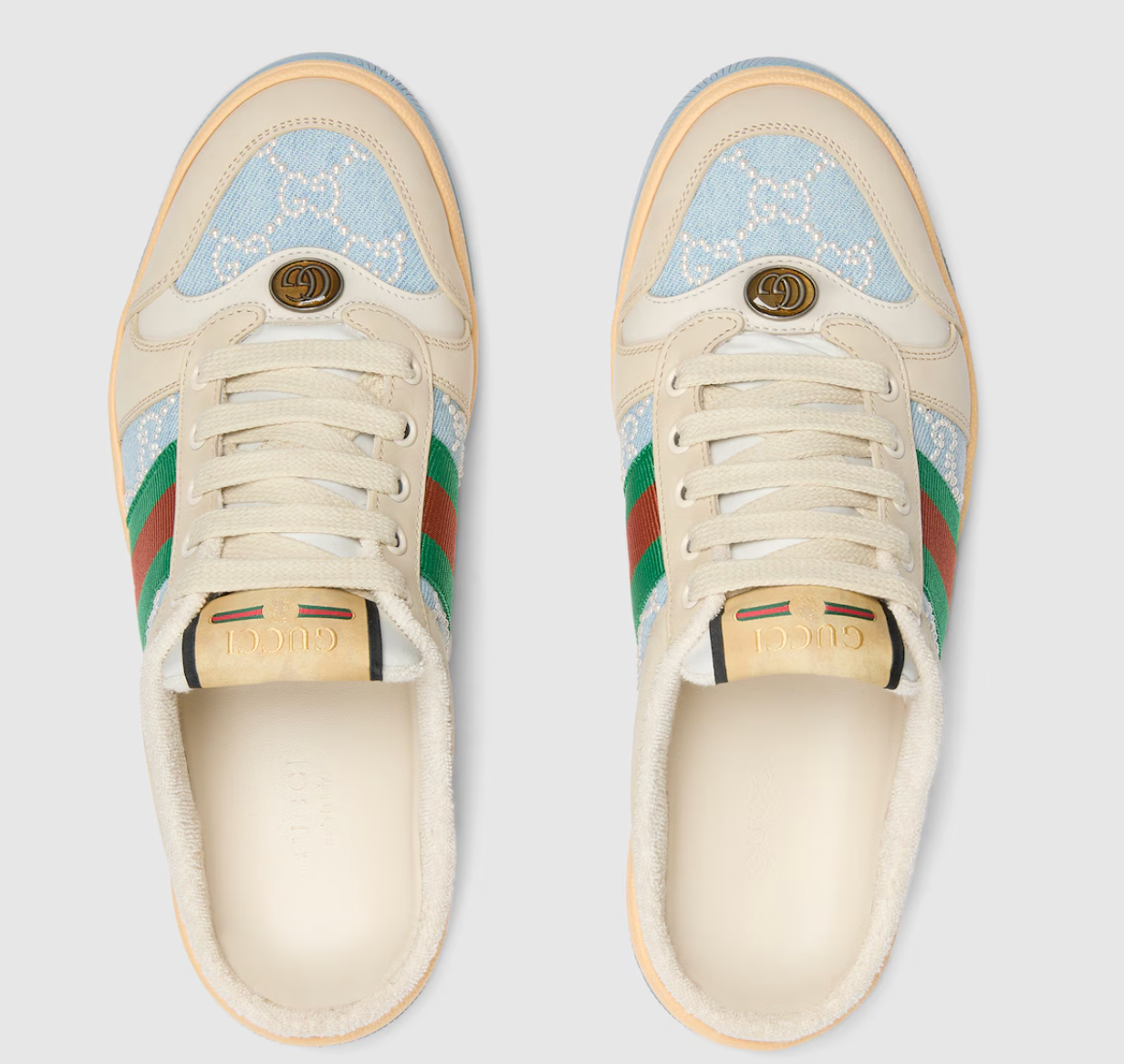  Giày Nữ Gucci Screener Mule 'Blue' 
