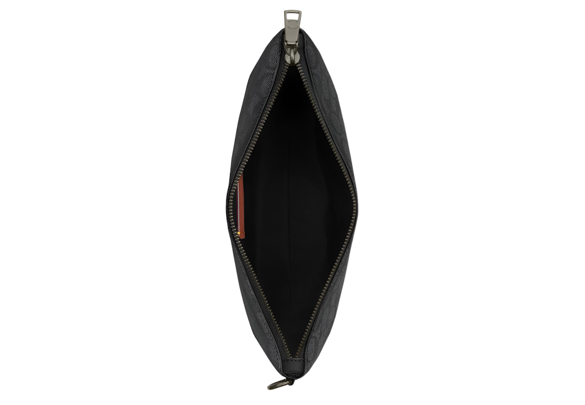  Túi Coach Pouch In Signature Canvas 'Black' 
