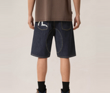  Quần Evisu Seagull Print Denim Shorts 'Indigo' 