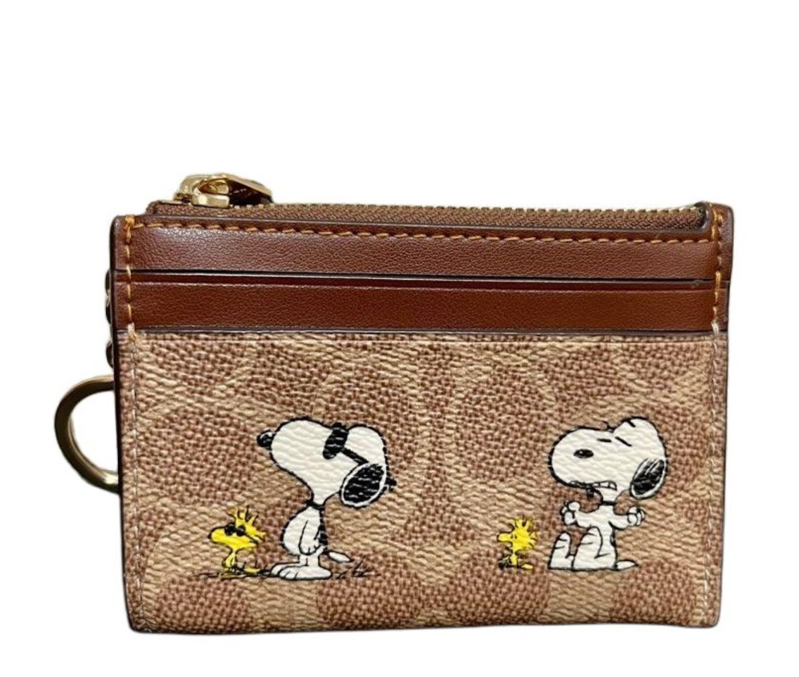  Ví Coach X Peanuts Mini Skinny Id Case 'Brown' 