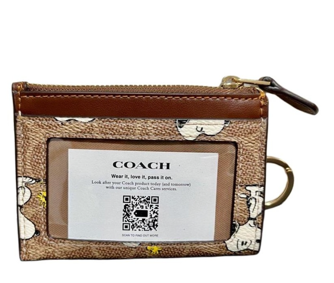  Ví Coach X Peanuts Mini Skinny Id Case 'Brown' 