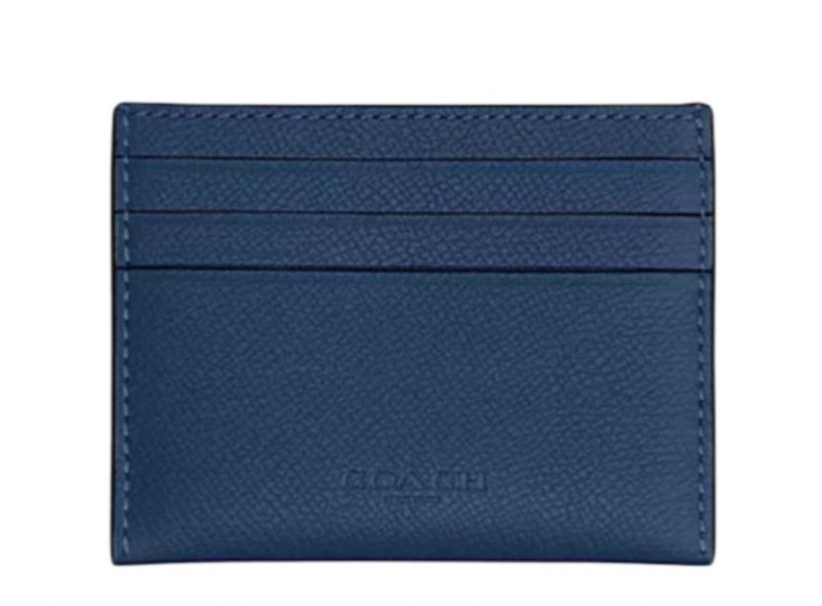  Ví Coach Leather Card Case 'Blue' 