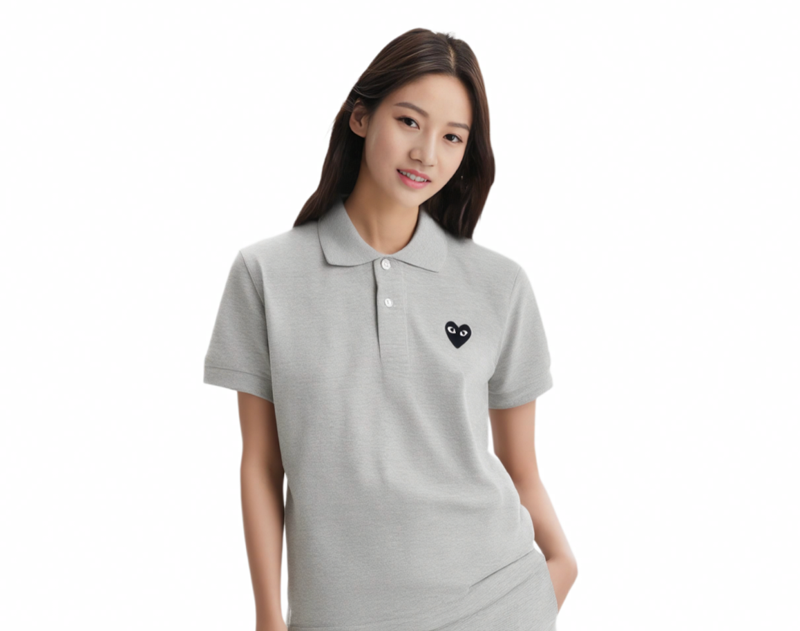  Áo CDG Play Polo Black Emblem 'Grey' 