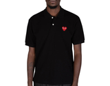 Áo CDG Play Polo Red Emblem 'Black' 