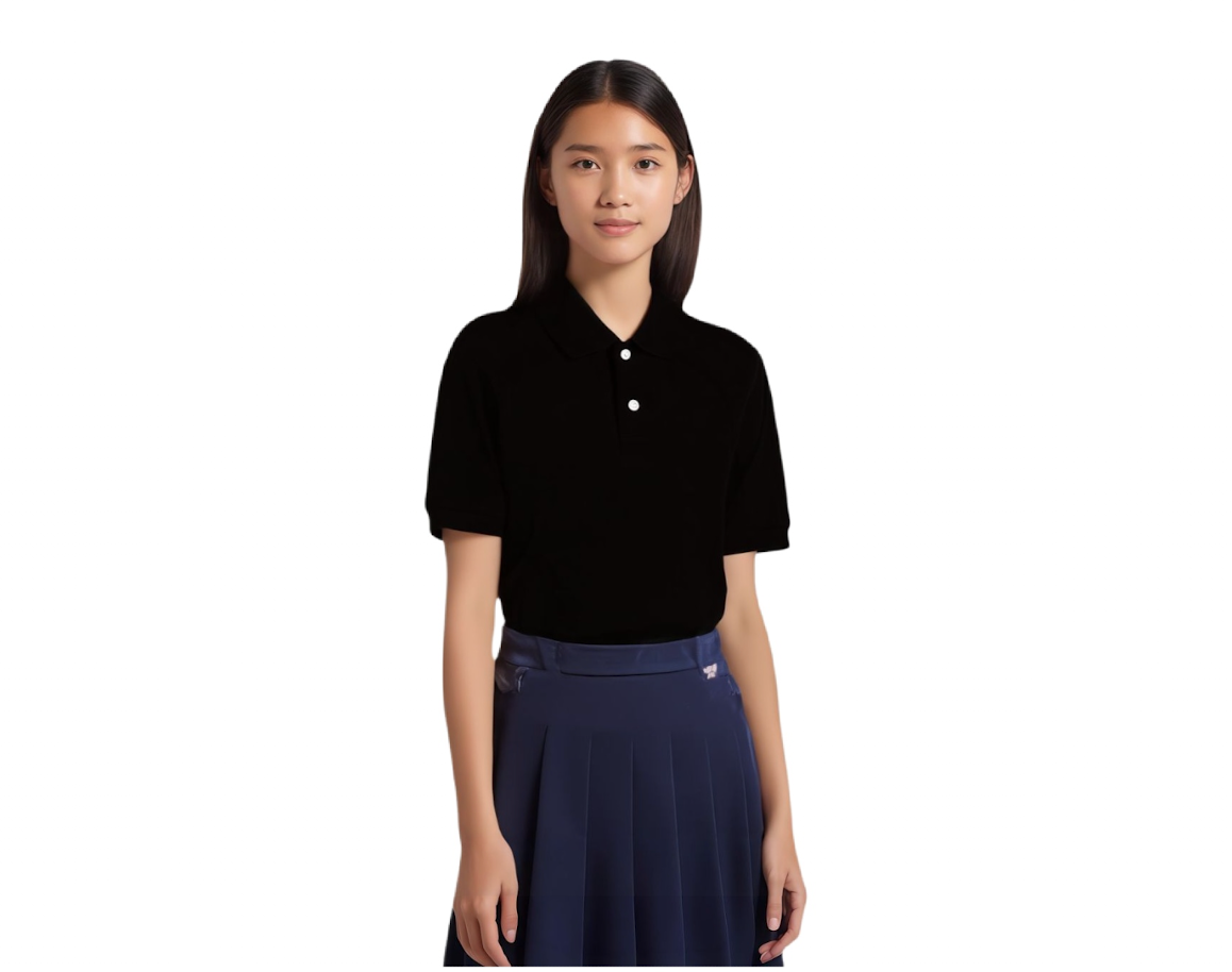  Áo CDG Play Polo Red Invader Heart Blue Emblem 'Black' 