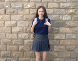  Áo CDG Play T-shirt Yellow Embem 'Navy' 