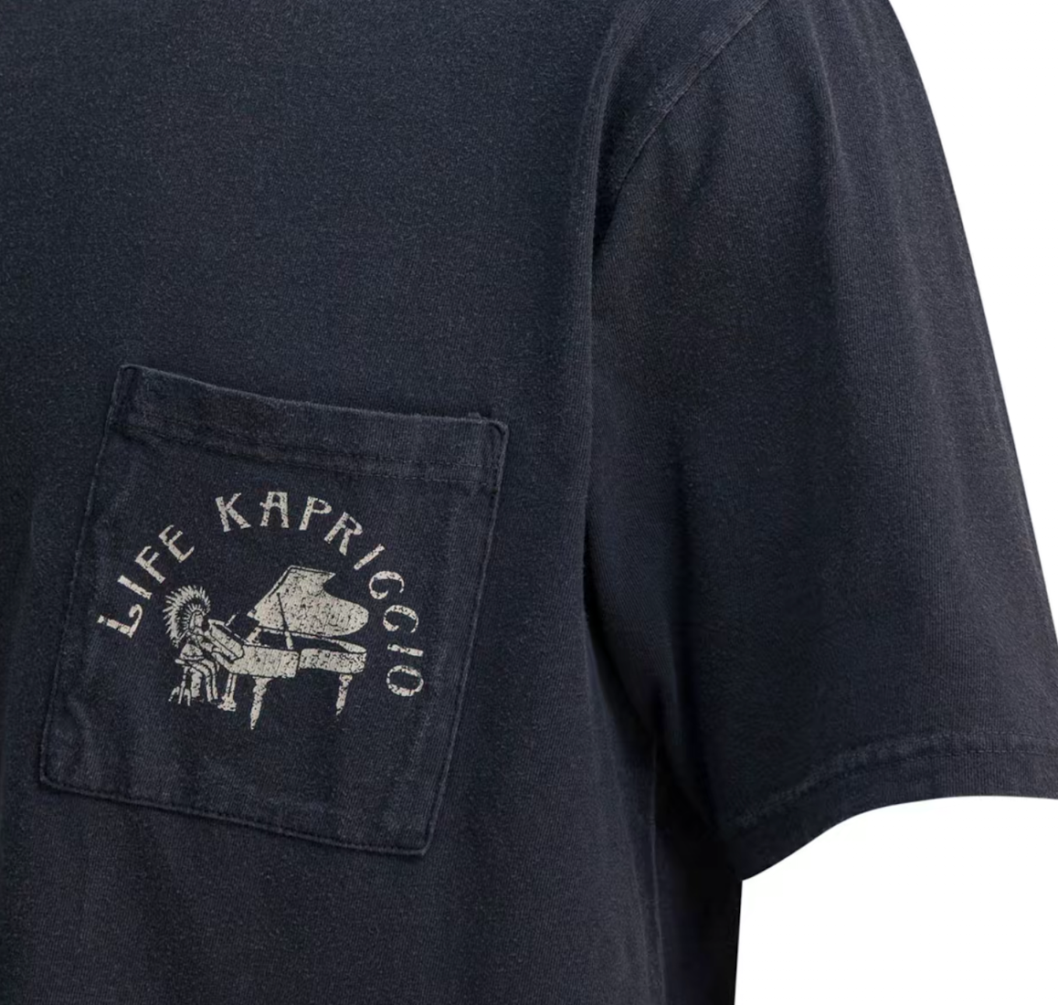  Áo Kapital 20/- Jersey Crew Neck T-shirt 'Black' 
