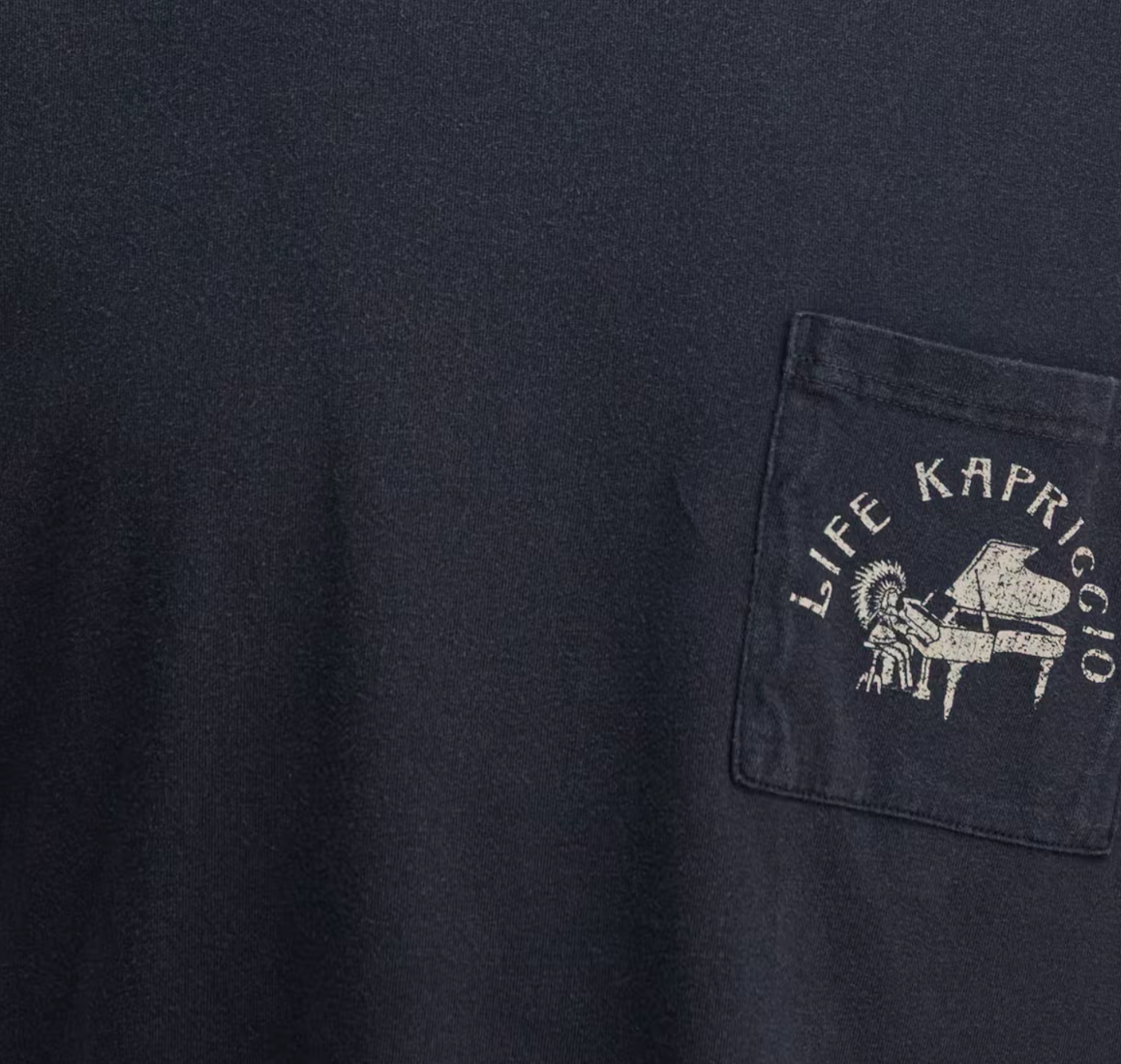  Áo Kapital 20/- Jersey Crew Neck T-shirt 'Black' 