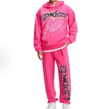  Áo Sp5der Worldwide Hooded Long-Sleeve 'Pink' 