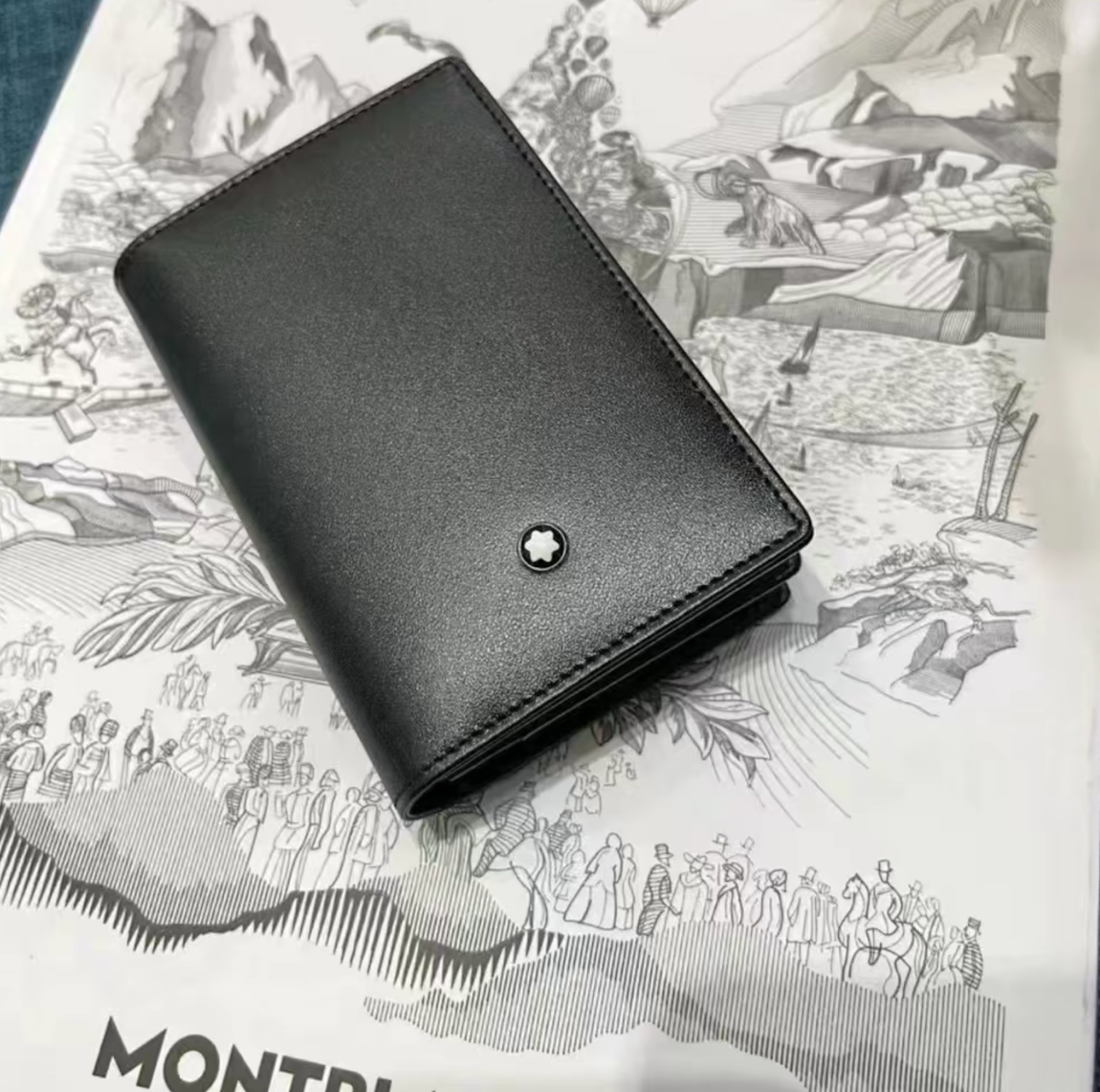  Ví MontBlanc Leather Wallet 'Black' 