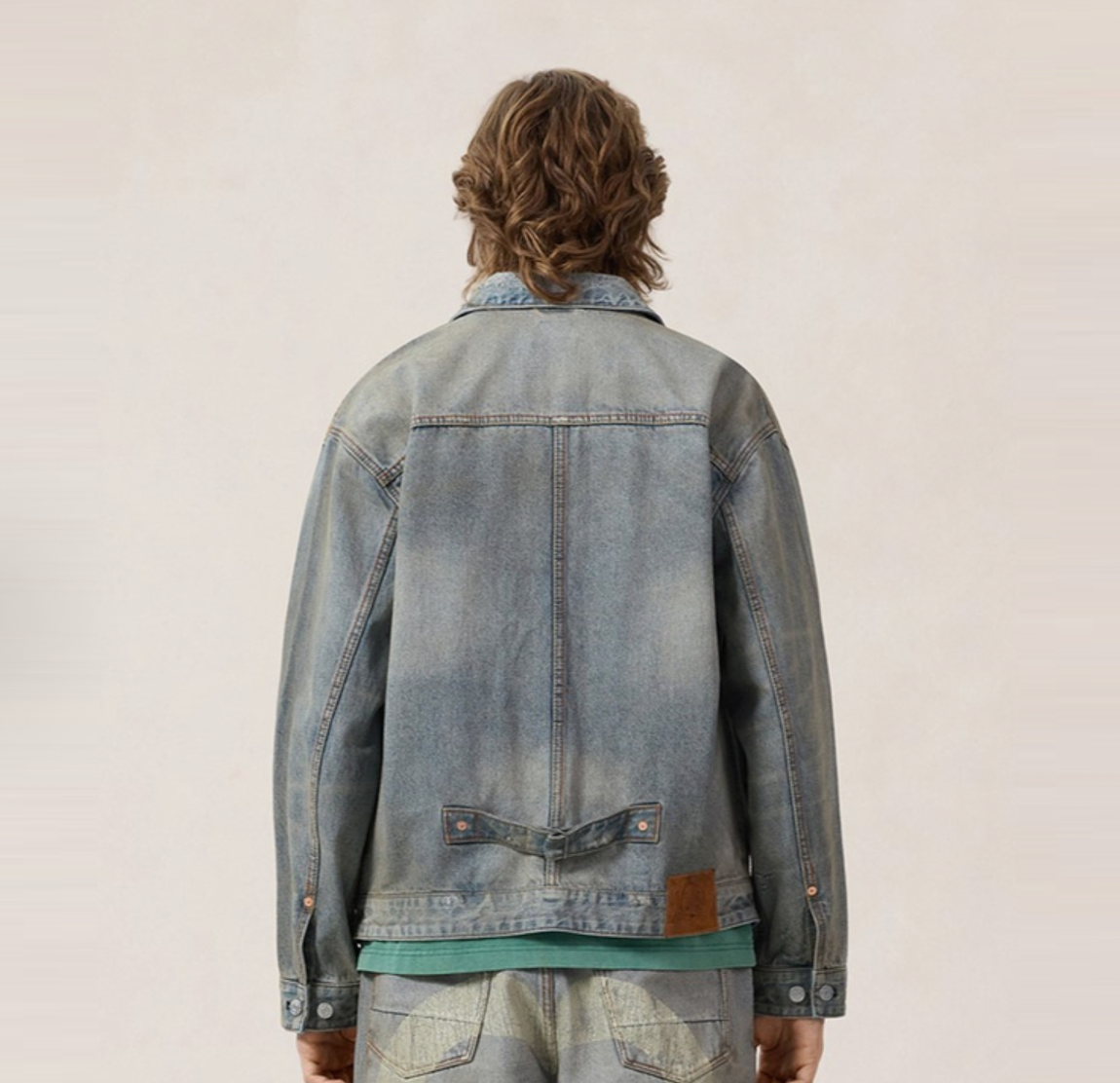  Áo Evisu Washed Seagull Denim Jacket 'Indigo' 
