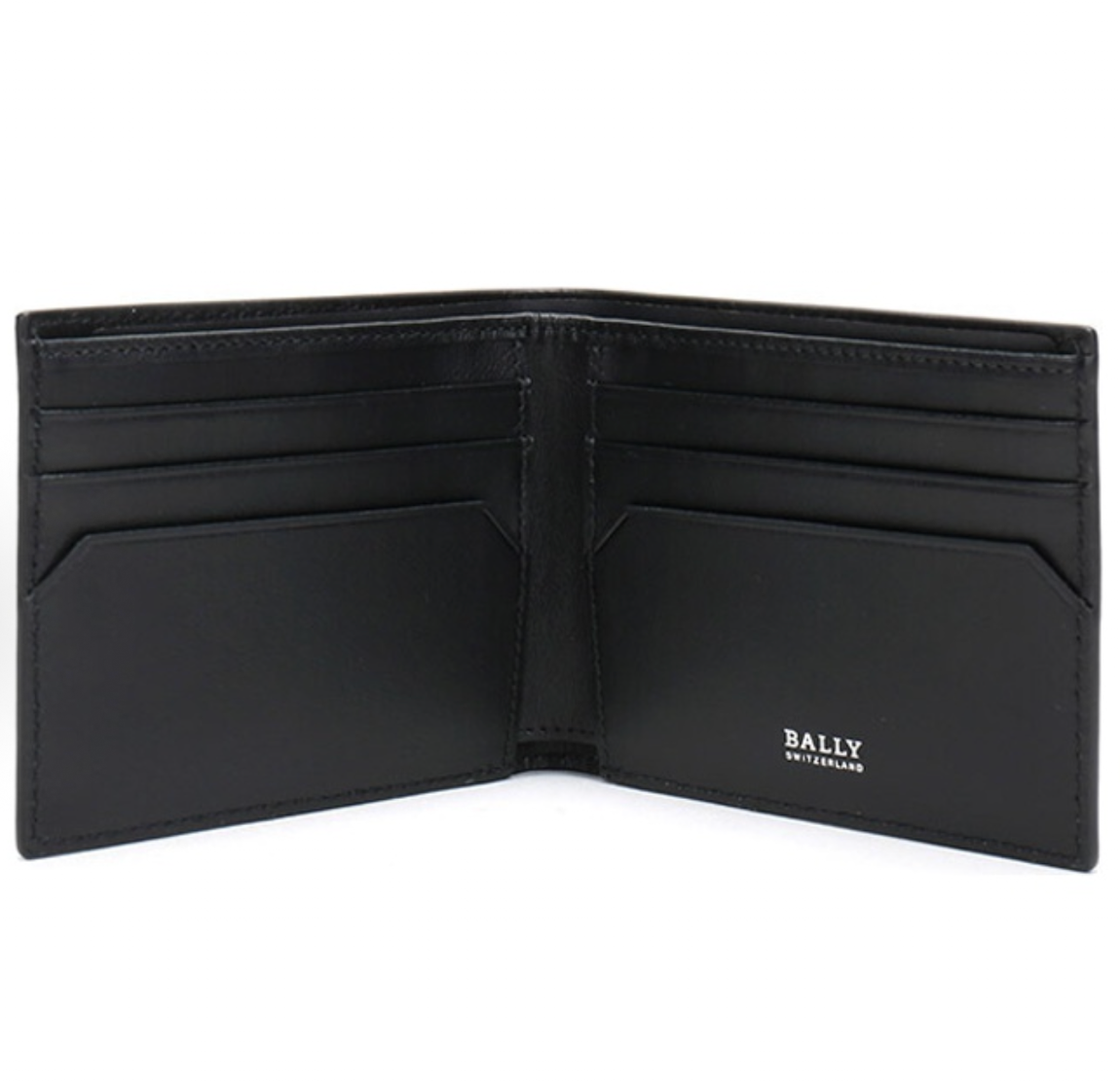  Ví Nam Bally Leather Wallet 'Black' 