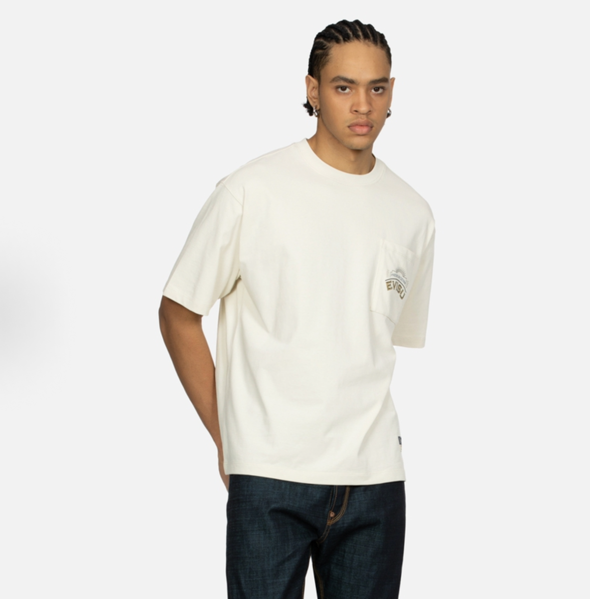  Áo Evisu Print T-shirt 'White' 