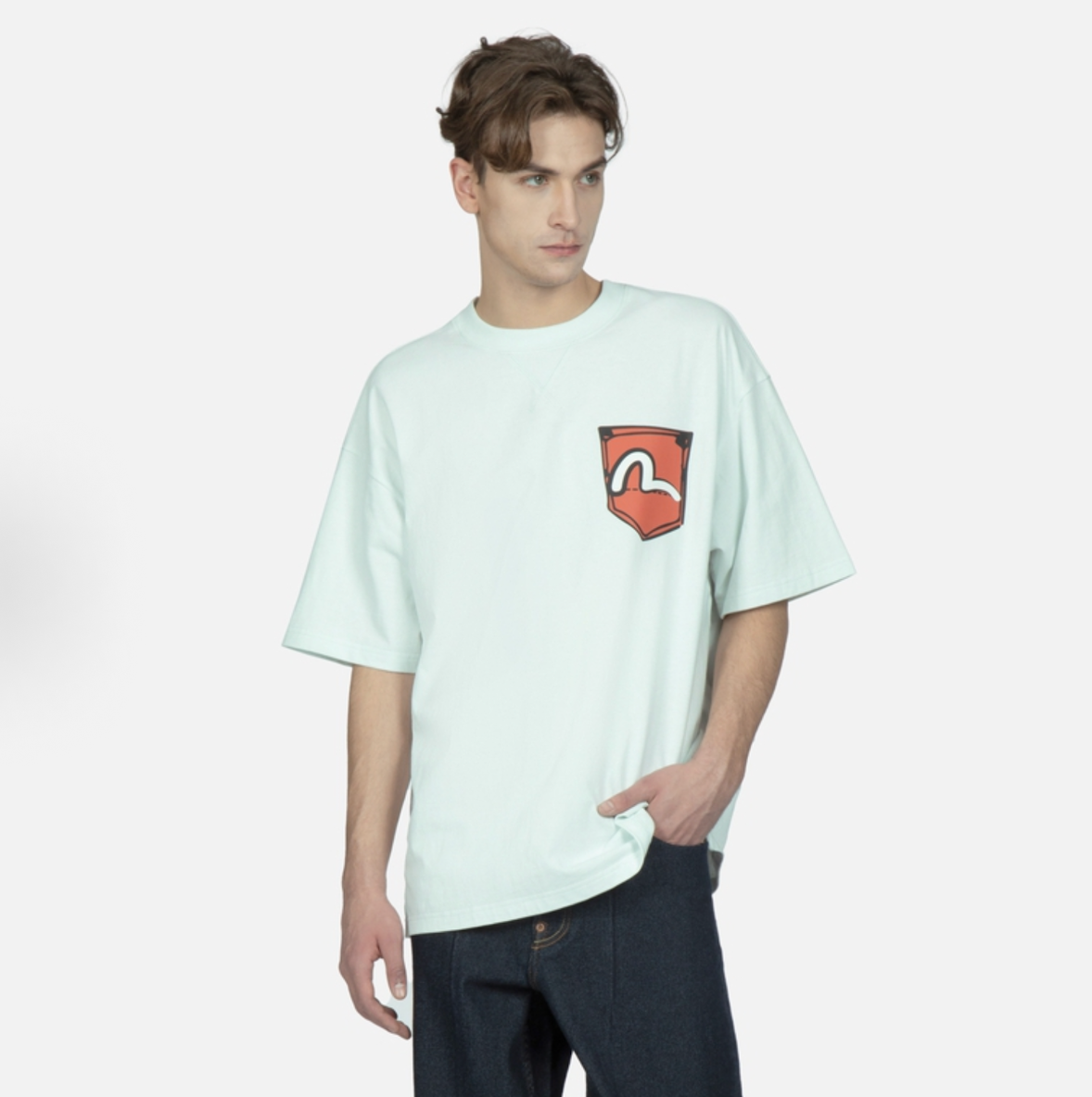 Áo Evisu Print T-shirt 'Green' 
