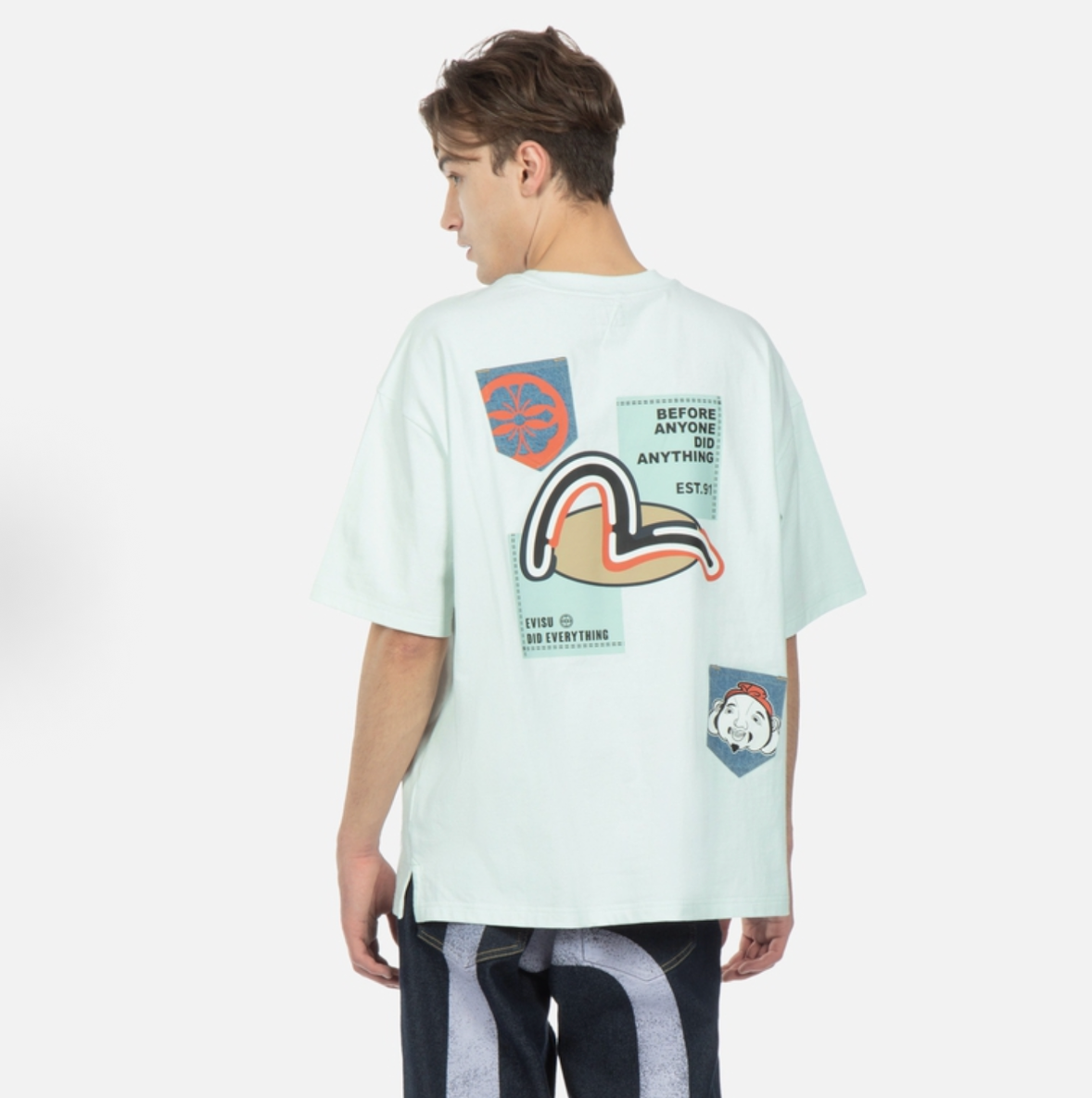  Áo Evisu Print T-shirt 'Green' 