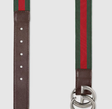  Thắt Lưng Gucci Children's Elastic Web Belt 'Brown' 