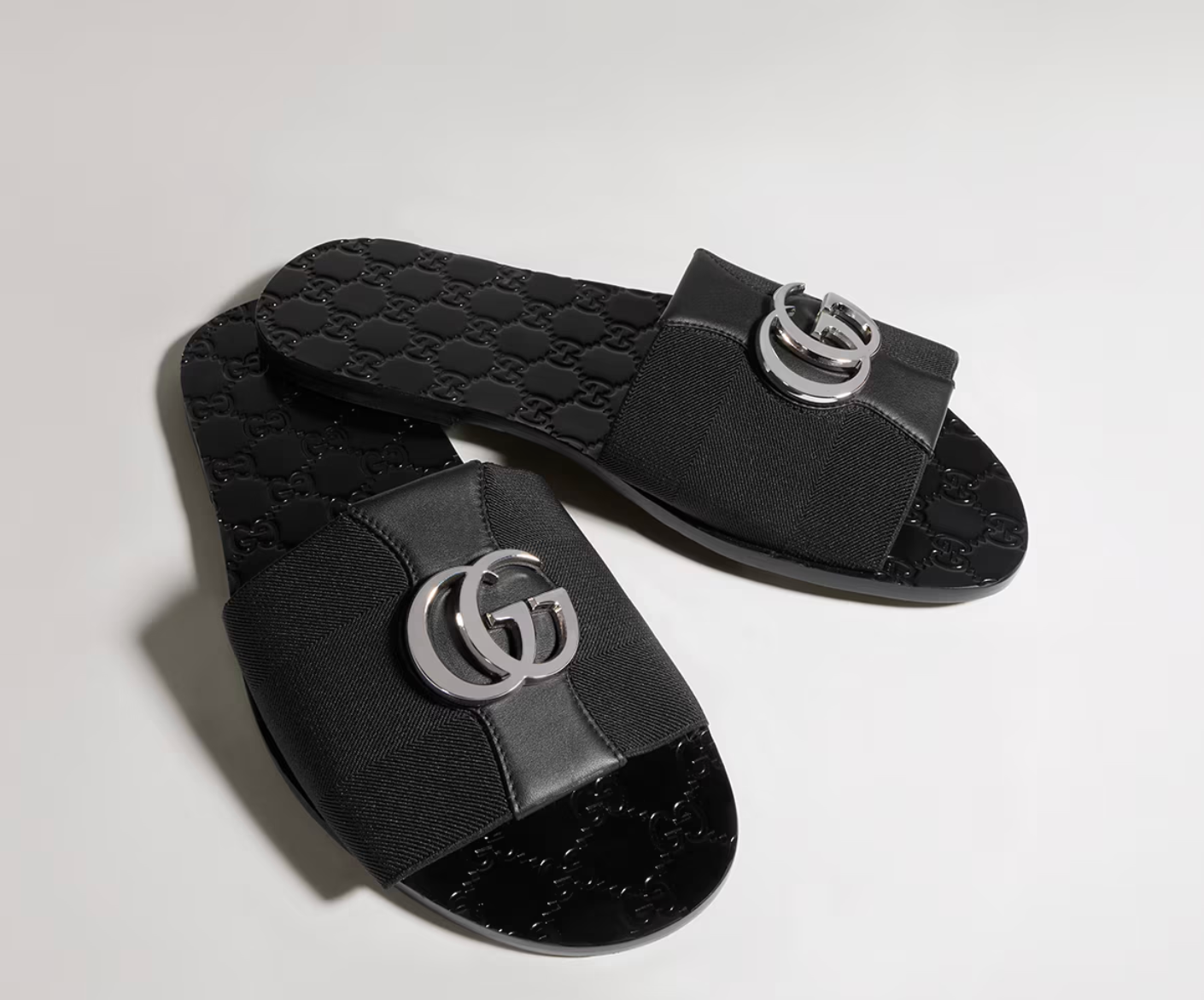  Dép Nam Gucci Riviera Slide Sandal 'Black' 