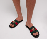  Dép Nam Gucci Riviera Slide Sandal 'Green Red' 