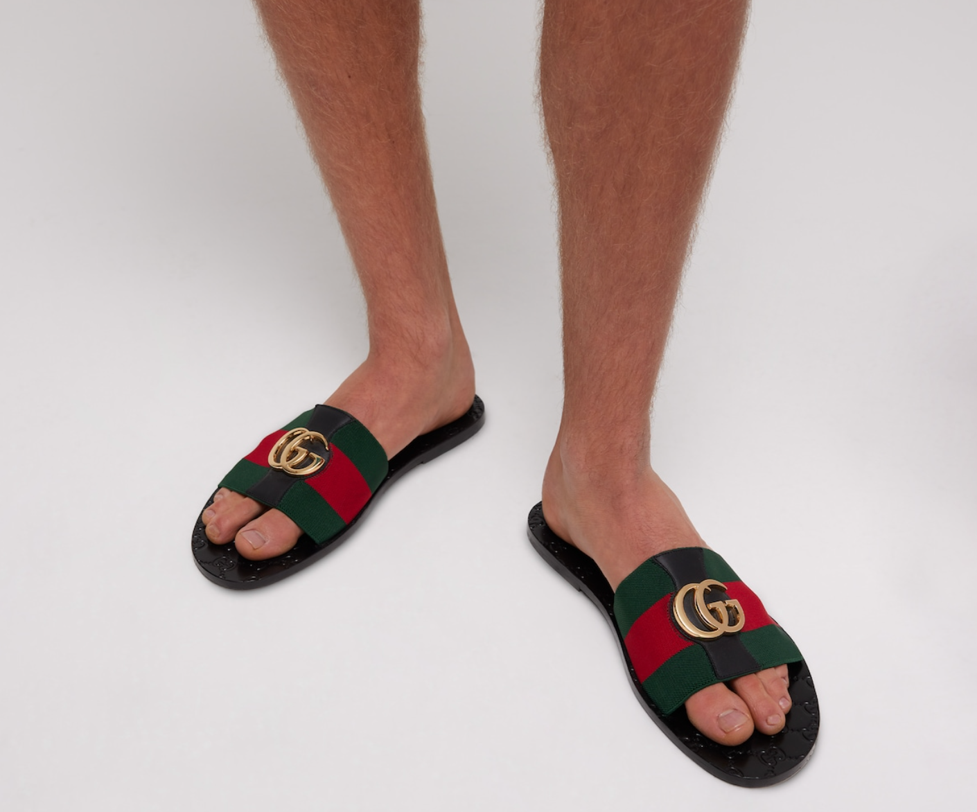  Dép Nam Gucci Riviera Slide Sandal 'Green Red' 