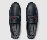  Giày Nam Gucci Driver With Web Detail 'Blue' 