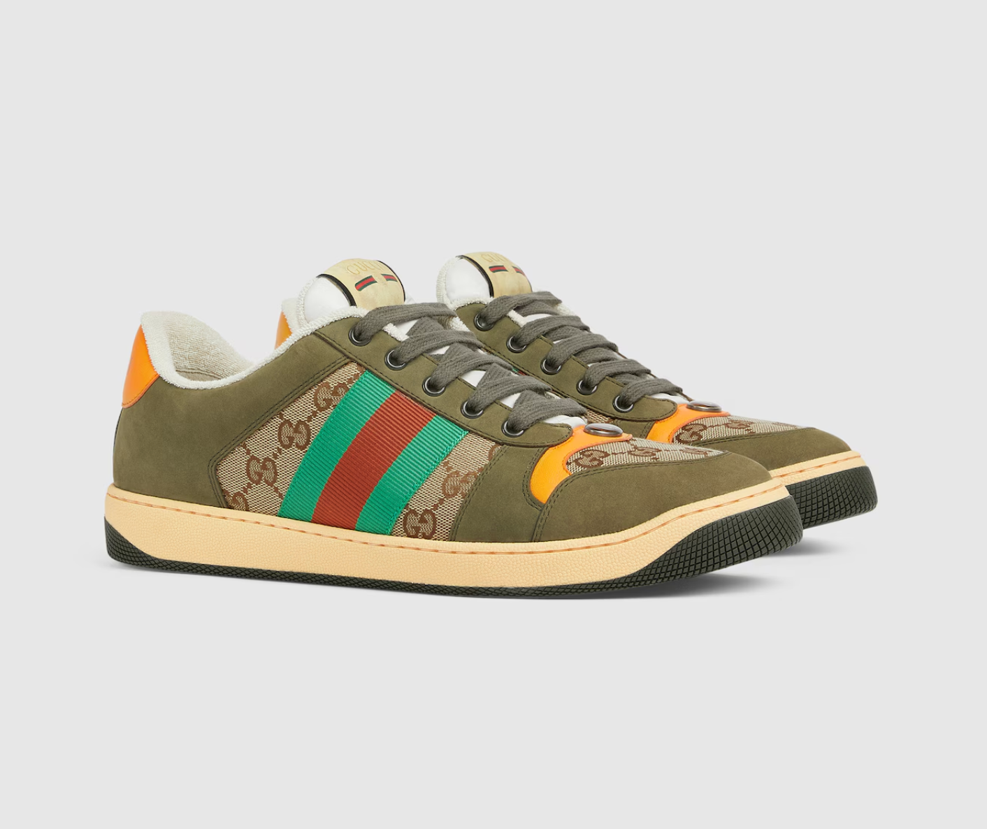  Giày Nam Gucci Screener Trainers 'Brown' 