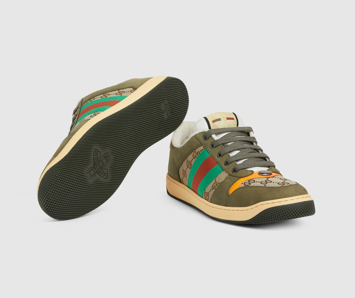  Giày Nam Gucci Screener Trainers 'Brown' 