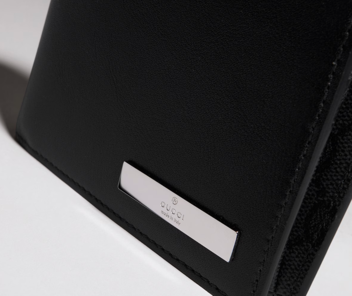  Ví Nam Gucci Coin Wallet With Metal Tag 'Black' 