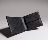  Ví Nam Gucci Coin Wallet With Metal Tag 'Black' 