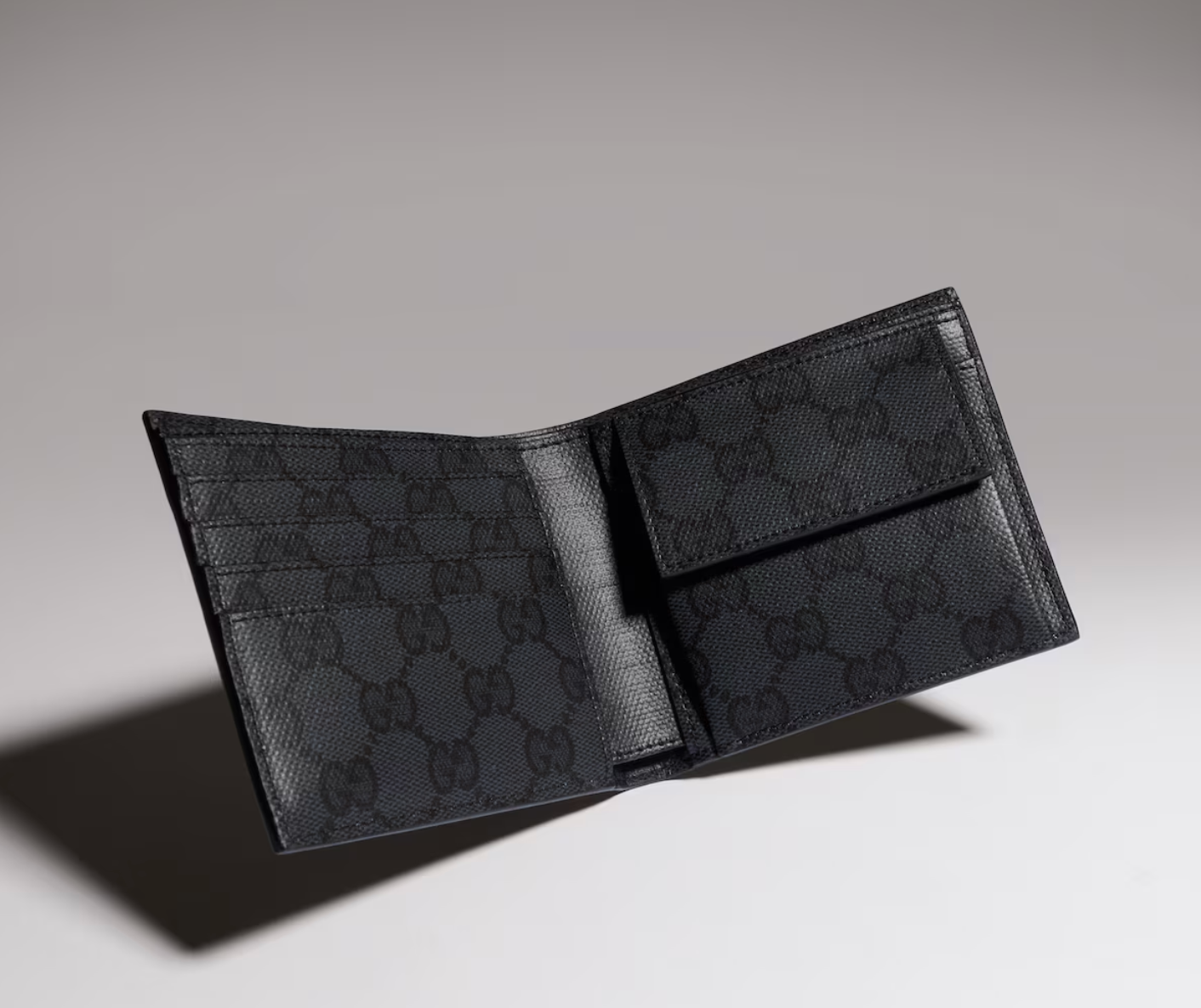  Ví Nam Gucci Coin Wallet With Metal Tag 'Black' 