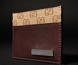  Ví Gucci Card Case With Metal Tag 'Brown' 