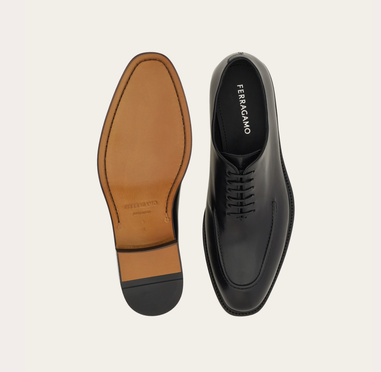  Giày Nam Salvatore Ferragamo Oxford Stitching Detail 'Black' 