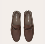 Giày Nam Salvatore Ferragamo Gancini Driver 'Chocolate' 