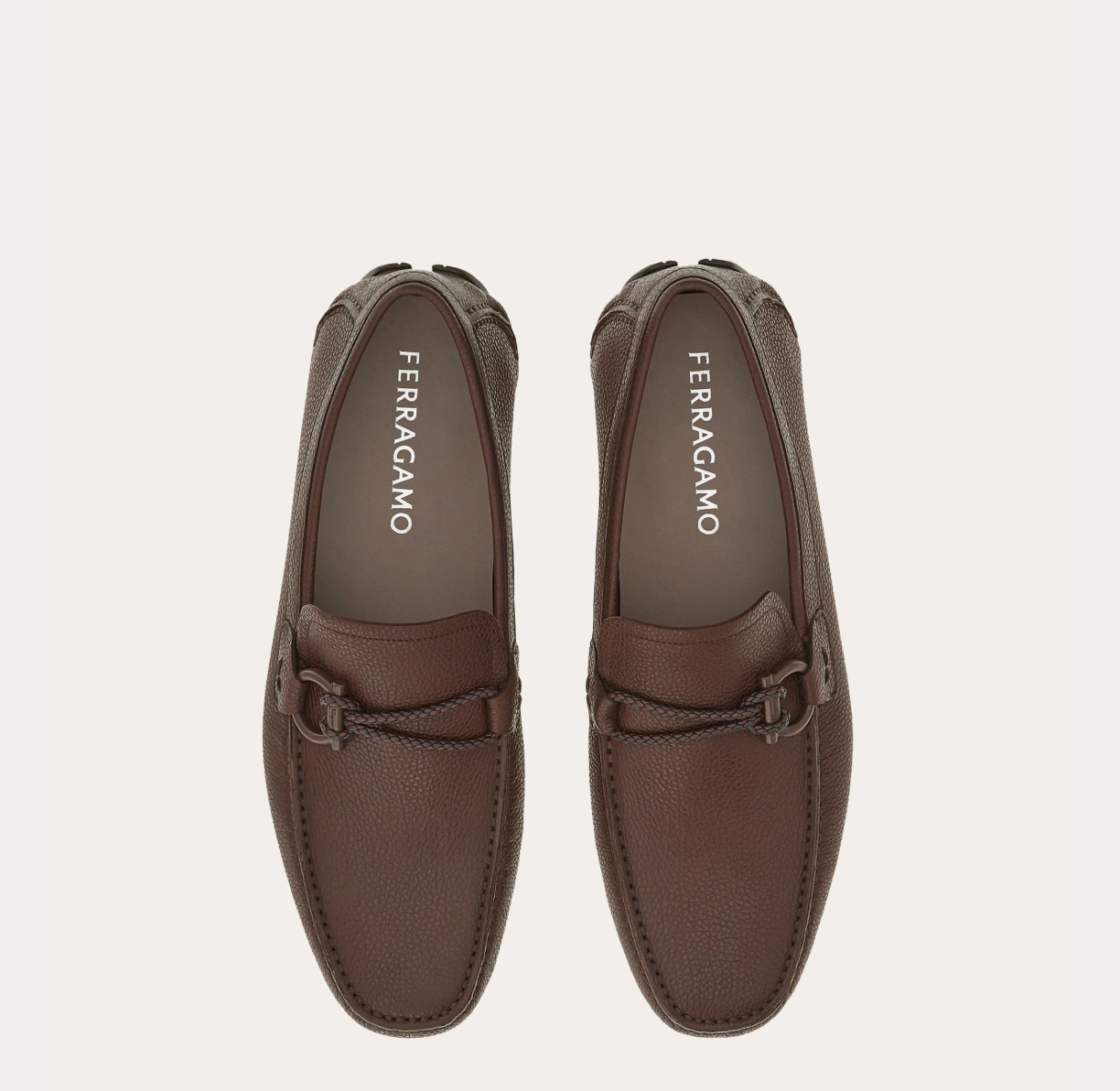  Giày Nam Salvatore Ferragamo Gancini Driver 'Chocolate' 