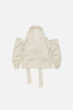  Áo Nữ Acne Cut-out Blouse With Bow 'Light Beige' 