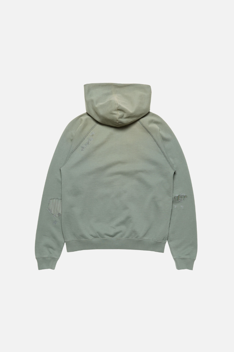  Áo Nữ Acne SS26 Mended Fleece Hoodie 'Slate Gret' 