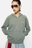  Áo Nữ Acne SS26 Mended Fleece Hoodie 'Slate Gret' 