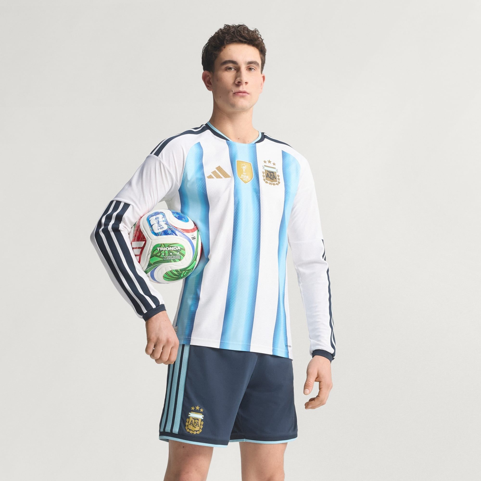  Áo Adidas Argentina 26 Home Authentic Long Sleeve Jersey 