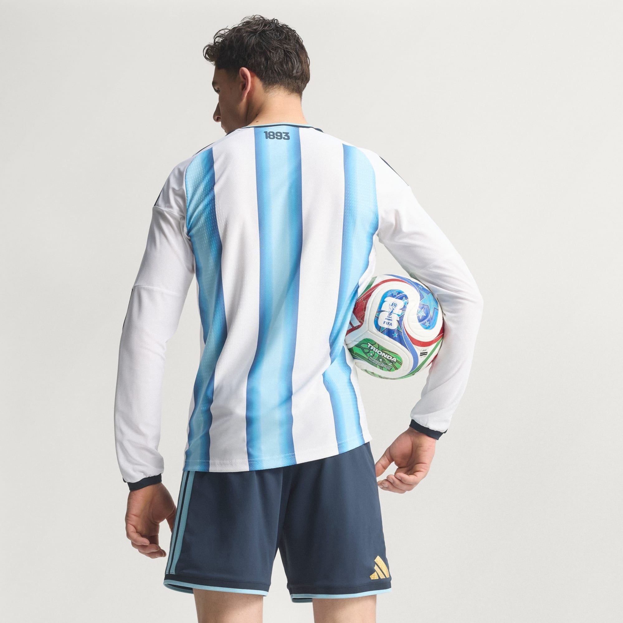  Áo Adidas Argentina 26 Home Authentic Long Sleeve Jersey 